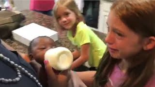 Daughters Burst Into Tears When Mom Surprises Them with Adopted Baby Sister [upl. by Dieter]