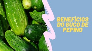 Conheça os benefícios do suco de pepino [upl. by Ailahs675]