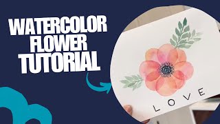 14 Days of Valentine Crafts  Day 13 Watercolor Anemone Flower Card watercolor watercolorflower [upl. by Imot323]