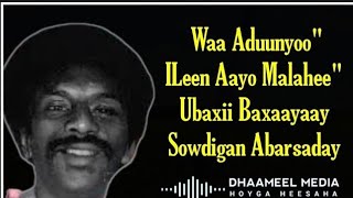 Heestii  Ubaxii Baxaayay Sowdigan Abaarsaday AUN Maxamed Warsame Qasaali  Kaban Xul Ah With Lyrics [upl. by Louella]