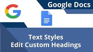 Google Docs Text Styles and Custom Headings [upl. by Sixel362]