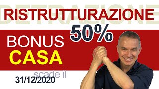 Bonus Casa Ristrutturazione 2020 Risparmio per La Casa Salubre [upl. by Mloc499]