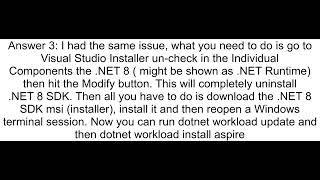 NET Aspire workload not showing in Visual Studio Installer [upl. by Vorfeld]