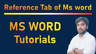 Reference Tab of Ms Word [upl. by Aldred808]