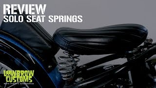 Solo Seat Springs Review For Custom Motorcycles Choppers and Bobbers [upl. by Novick134]