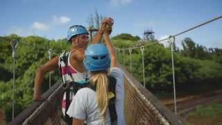 ZIPLINE OAHU HAWAII – CLIMB Works Keana Farms [upl. by Oringa]