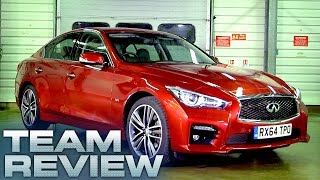 Infiniti Q50 Team Review  Fifth Gear [upl. by Ahtelahs]