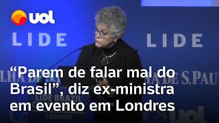 Exministra critica brasileiros que atacam o país Por favor parem de falar mal do Brasil [upl. by Somisareg379]