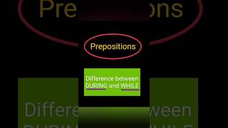 PrepositionsDuring and Whileenglish grammarlevelup [upl. by Inaffyt]