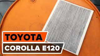 How to change Pollen Filter on TOYOTA COROLLA E120 TUTORIAL  AUTODOC [upl. by Jammin117]