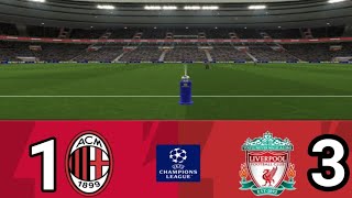 Ac Milan Vs Liverpool 13  UEFA Champions League 2024  Today Match highlights [upl. by Anirres]