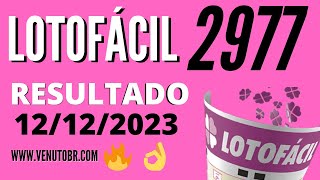 🍀 Resultado Lotofácil 2977 [upl. by Daveta]