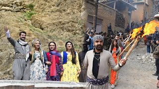 IRAN Nowruz 1401 Celebration in a Kurdish Village  Persian New Year in Countryside [upl. by Asel]