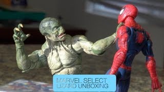 THE AMAZING SPIDERMAN MARVEL SELECT LIZARD TOY REVIEW UNBOXING [upl. by Skippy861]