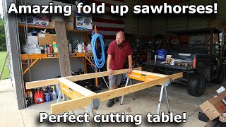 Bora Portamate Speedhorse Perfect sawhorses and cutting table 795 [upl. by Ahsenhoj]