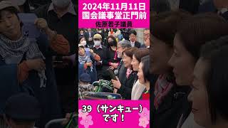 佐原若子議員初登院前の決意表明（2024年11月11日国会正門前） [upl. by Goober]