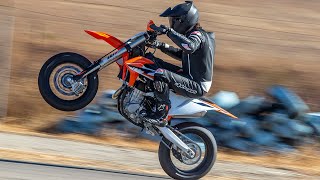 2021 KTM 450 SMR Supermoto First Ride  Review [upl. by Alekehs702]