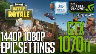 i7 8700  GTX 1070ti on Fortnite 1080p1440p Epic Settings [upl. by Drawdesemaj]