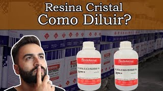 Aprenda a diluir Resina Cristal de um jeito fácil [upl. by Gnirol170]