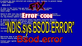 how to Safely Fix the Annoying ndissys BSOD Error of windows 10881 easily2020 three method [upl. by Renate]