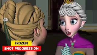 Frozen  Elsa amp Anna Shot Progression  Animation Breakdowns  3D Animation Internships [upl. by Nefets]