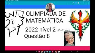 Olimpíada de matemática 2022 questão 8 Um prova formada por 45 questões de múltipla escolha [upl. by Uhp537]