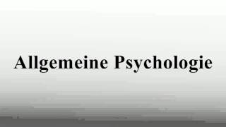 Allgemeine Psychologie [upl. by Yvor42]