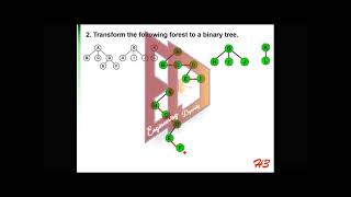 Transform the following forest to a binary tree [upl. by Cleopatre]