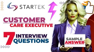 Startek interview questions for Customer Care with sample answers [upl. by Yaned]