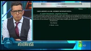 En el aire  Buenafuente responde a un comunicado que le envía Flos Mariae [upl. by Doss458]