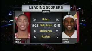 Derrick Rose vs Heat 29112 [upl. by Tnarb652]