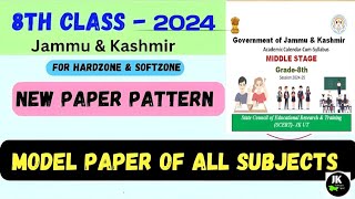 8th Class New Model Paper And Academic Calendar 202425  Jkbose [upl. by Mordy409]