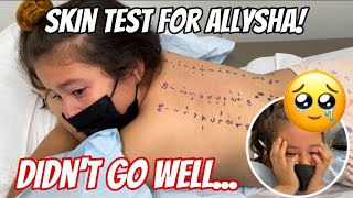 Allysha had a allergy skin test She freaked out Autism Royalty Family [upl. by Notserp]