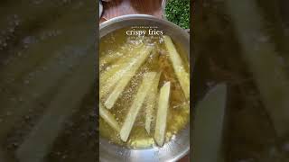 Crispy french 🍟 fries recipe asmr cr iramsfoodstory on IG youtubeshorts purpleyamcookie baking [upl. by Ellekim]