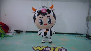 Advertising Inflatables Cow Costume Inflatable Suit for Stage Decoration [upl. by Caddaric]