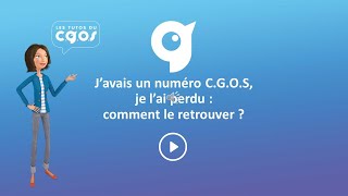 Les tutoriels du CGOS  Retrouver son numéro CGOS [upl. by Kylander]