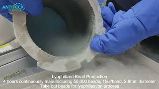 Liquid Nitrogen Bead Dispensing Lyophilized Bead Production  Lyophilized Bead Handling  PCR Beads [upl. by Celisse]