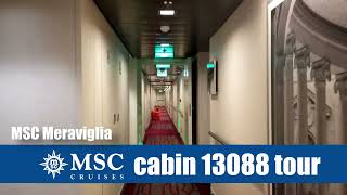 MSC Meraviglia cabin 13088 wheelchair accessible stateroom [upl. by Magner]