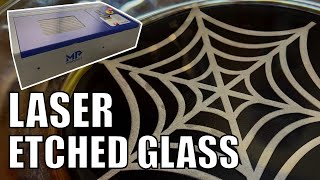 LASER ETCHING GLASS w the Monport 40W CO2 Laser Engraver [upl. by Malim]