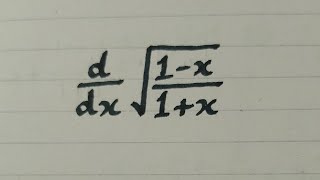 Derivative of √1x1x  Chain Rule of Differentiation [upl. by Aikat]