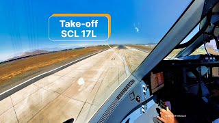 Takeoff from SCL at almost max weight [upl. by Azenav]