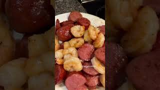 Sauté Veggies Sausage and Shrimp [upl. by Akemor]