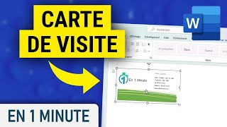 Créer sa CARTE DE VISITE sur Word [upl. by Emmanuel784]