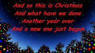 So This Is Christmas Lyrics [upl. by Thursby]