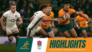 Wallabies v England Highlights  November Internationals  2024 [upl. by Anilah]