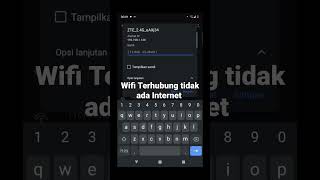 WiFi terhubung tidak bisa internet shorts [upl. by Nile]