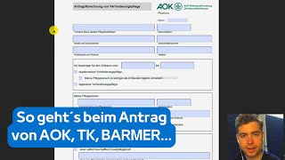 Verhinderungspflege Antrag ausgefüllt  AOK TK BARMER amp Co 2023 [upl. by Allen621]