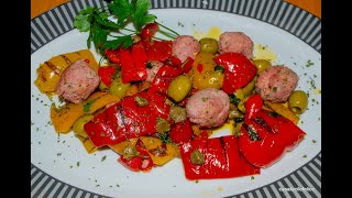 Peperoni grigliati con polpette [upl. by Maureen342]