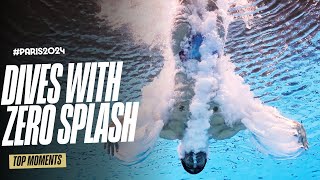 10 dives with ZERO splash at Paris2024  Top Moments [upl. by Sivek]