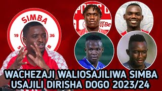 Rasmi Simba Leo Imetangaza Wachezaji Waliosajiliwa Dirisha Dogo Usajili Simba 2023 na 2024 [upl. by Macfadyn]